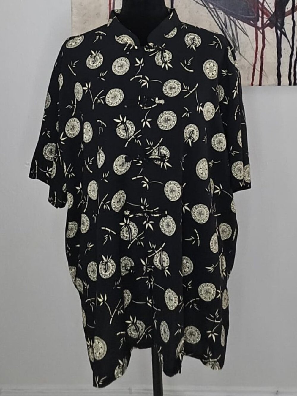 Vintage 90s Oriental Tang suit shirt
